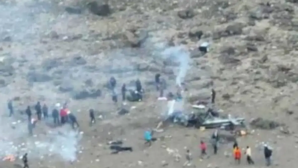 Lokasi jatuhnya helikopter di dekat Gunung Kilimanjaro, Tanzania