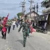 TNI membubarkan aksi pengibaran bendera bulan bintang yang dilakukan sekelompok orang. (dok Korem Lilawangsa)