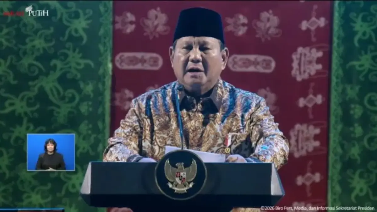 Presiden Prabowo Subianto menghadiri acara Perayaan Natal Nasional 2025 di Tennis Indoor, GBK, Senayan Jakarta