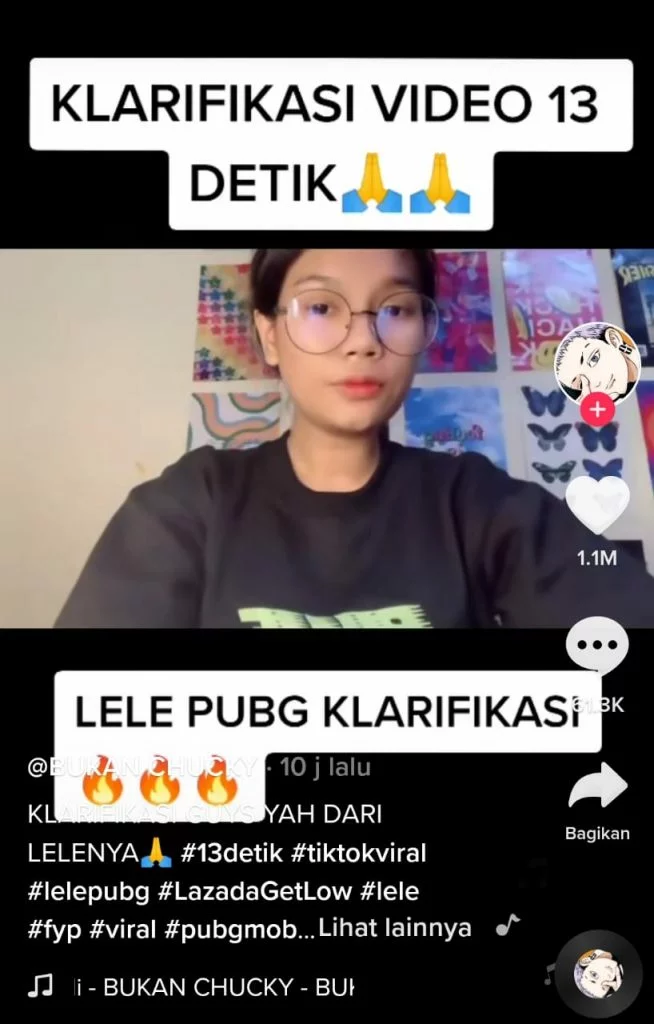 Beredar Video Mesum 13 Detik, Lele PUBG: Untuk Pacar Aku